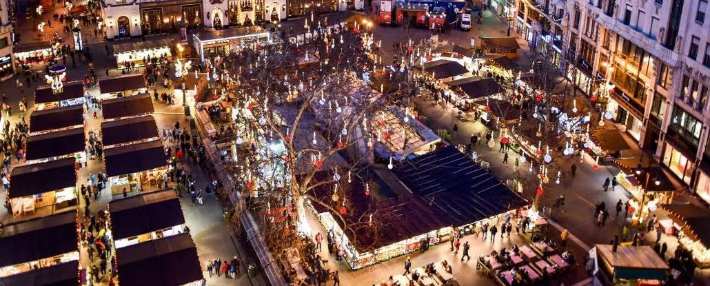 Julmarknad i Budapest i 2018